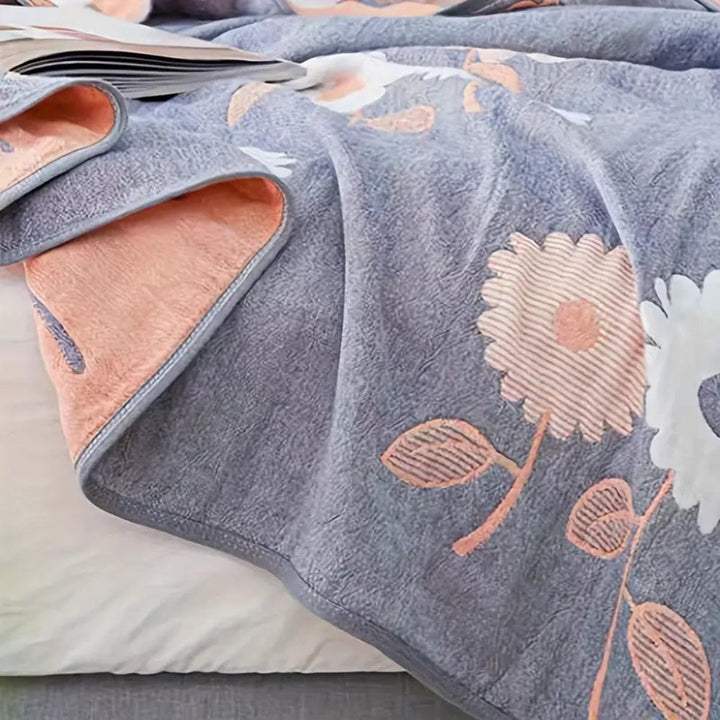 Skanto | Zyphara Reversibel Bomullsblomst Pledd
