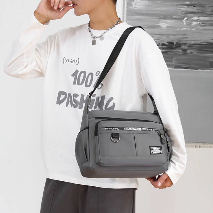 Herre messenger bag med flere lommer | Skanto