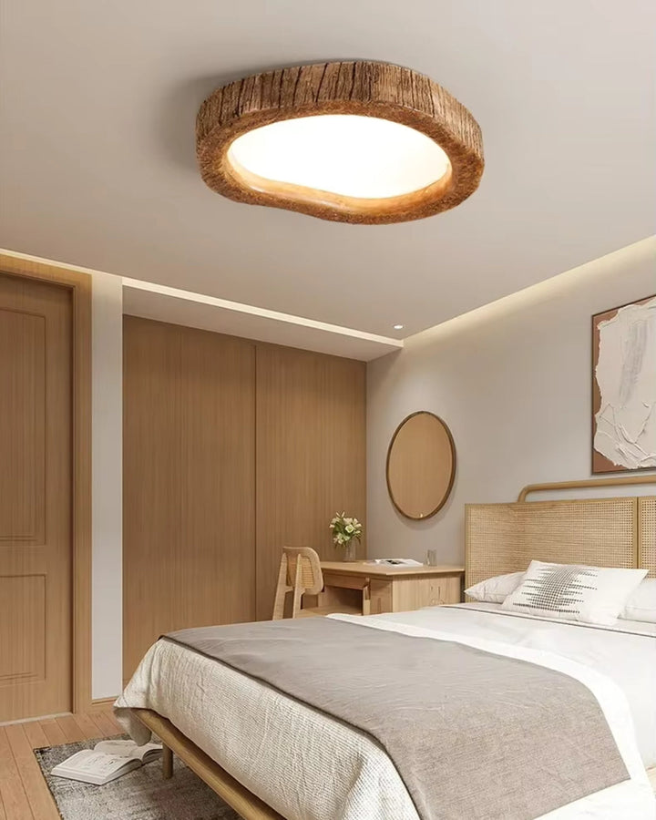 Skanto | Minimalistisk Trelampe i Japandi Stil med Lysende Effekt
