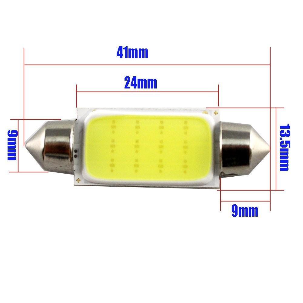 Skanto | 10stk Bilinteriør Lysdome COB 1.5W DC12V LED Pærer Lampeplate