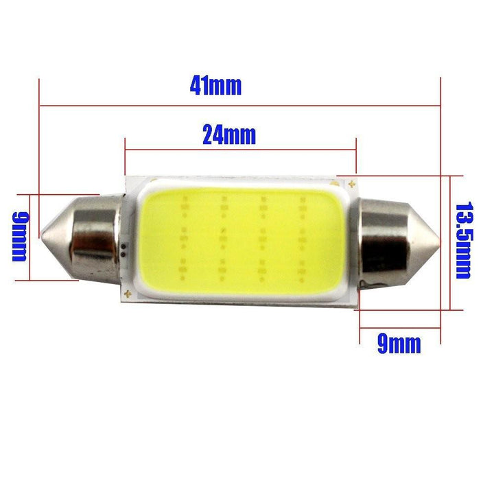 Skanto | 10stk Bilinteriør Lysdome COB 1.5W DC12V LED Pærer Lampeplate