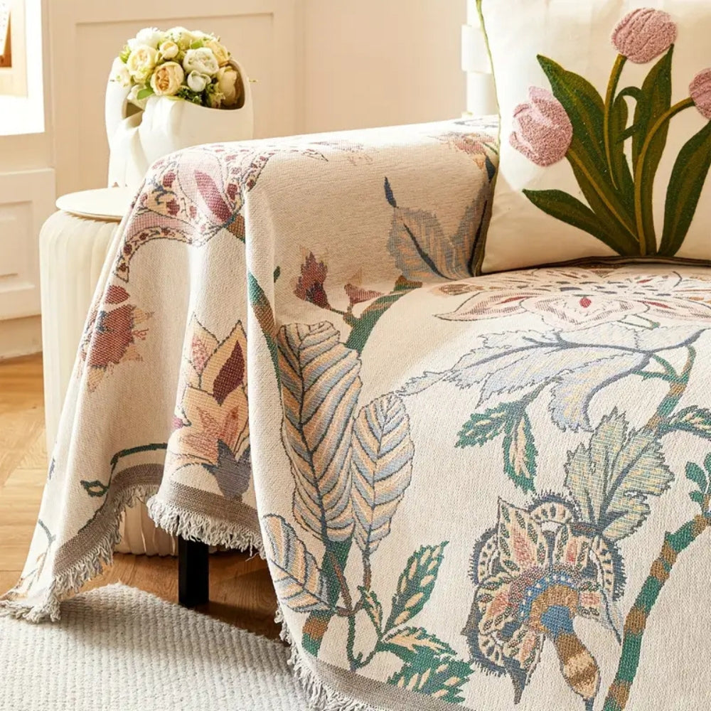 Skanto | Amara Floral Reversibel Sofa Deksel