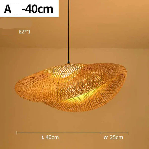 Skanto | Håndlaget Rattan Pendellampe - RayaLight