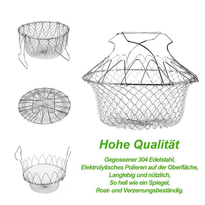 Stainless Steel Retractable Strainer Cooking Basket | Skanto