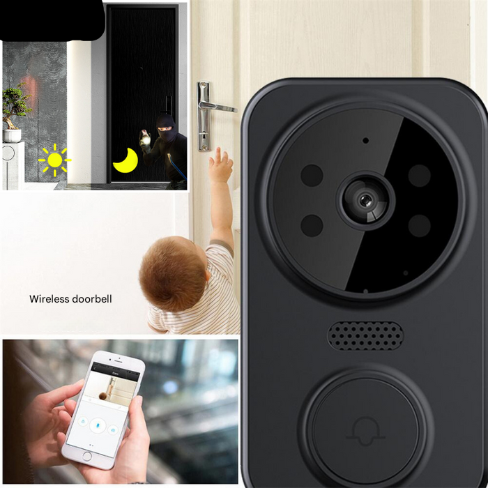 Noctiq Smart Wi-Fi Videodørklokke - HD Kamera, Nattmodus, Bevegelsessensor | Skanto