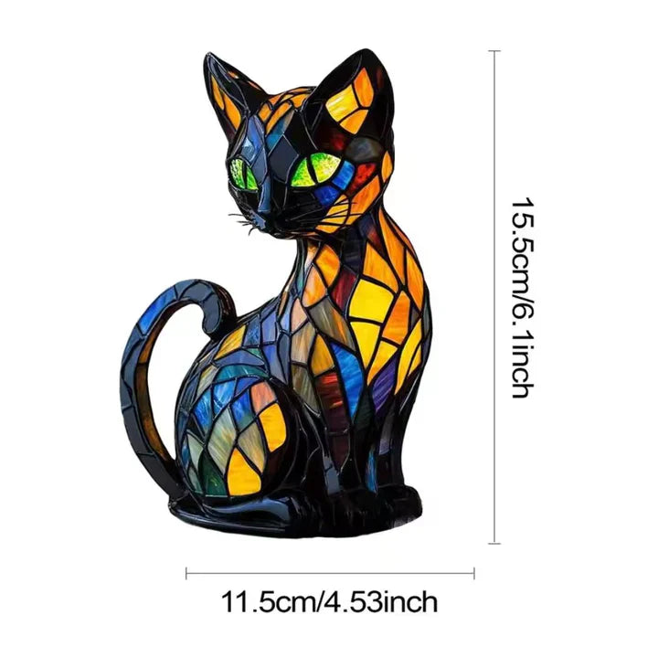 Handgefertigte, Leuchtende Katzenlampe von Lumikat – Stimmungslicht und Geschenkidee