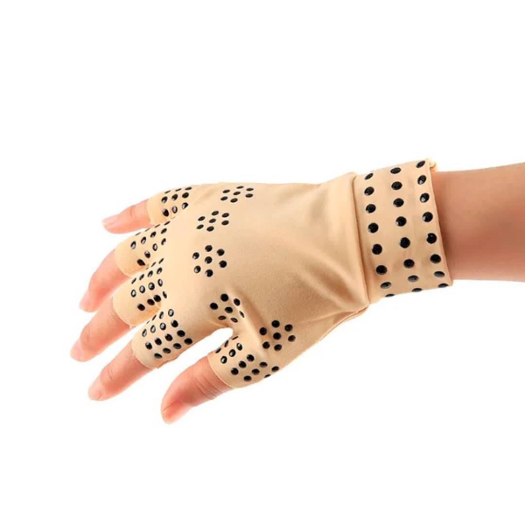 ThermaFlex Fingerless Artritts Hansker | Magnetiske Kompresjons Hansker for Artritts Smerter Lindring - Forbedret Sirkulasjon - Redusert Hevelse Skanto