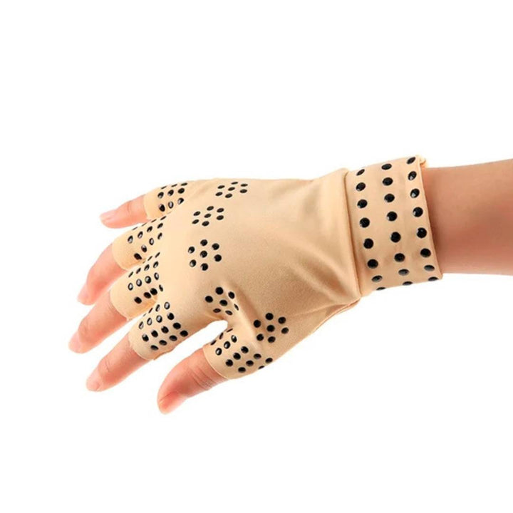 ThermaFlex Fingerless Artritts Hansker | Magnetiske Kompresjons Hansker for Artritts Smerter Lindring - Forbedret Sirkulasjon - Redusert Hevelse Skanto