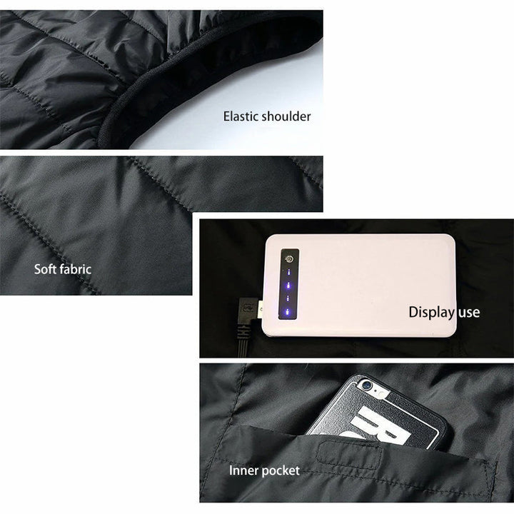 Skanto | Oppvarmet Jakke, Vinter Varme, USB Ladet