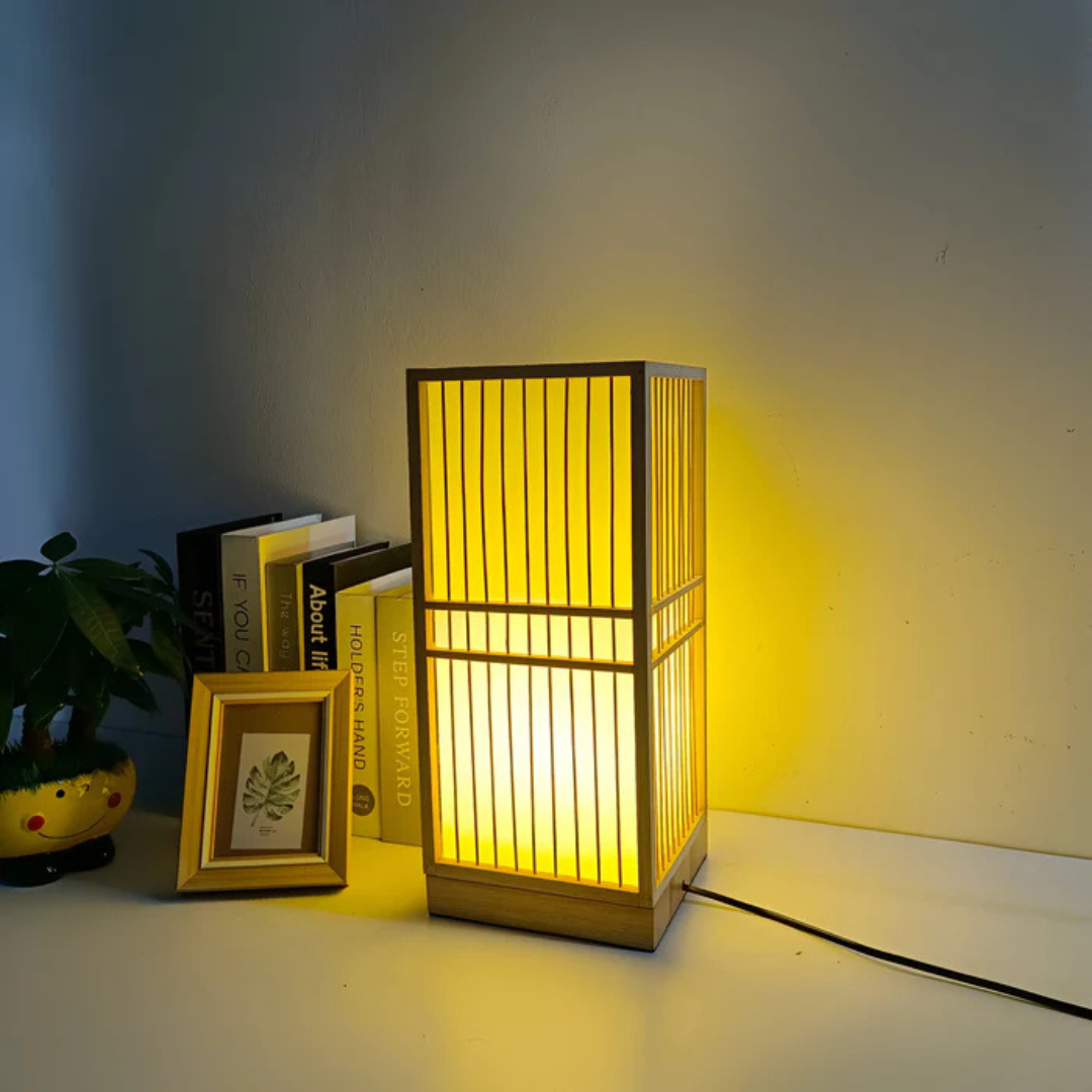 Skanto | Japansk LED Bordlampe laget av Bambus
