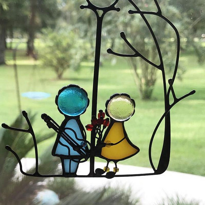 Farget Glass Hengende Sol Fangst Kunst Dekorasjon Gave | Skanto