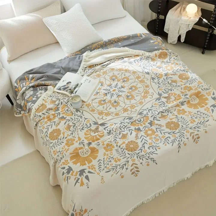 Skanto | Versailles-Inspirert Reversibel Blomsterpledd