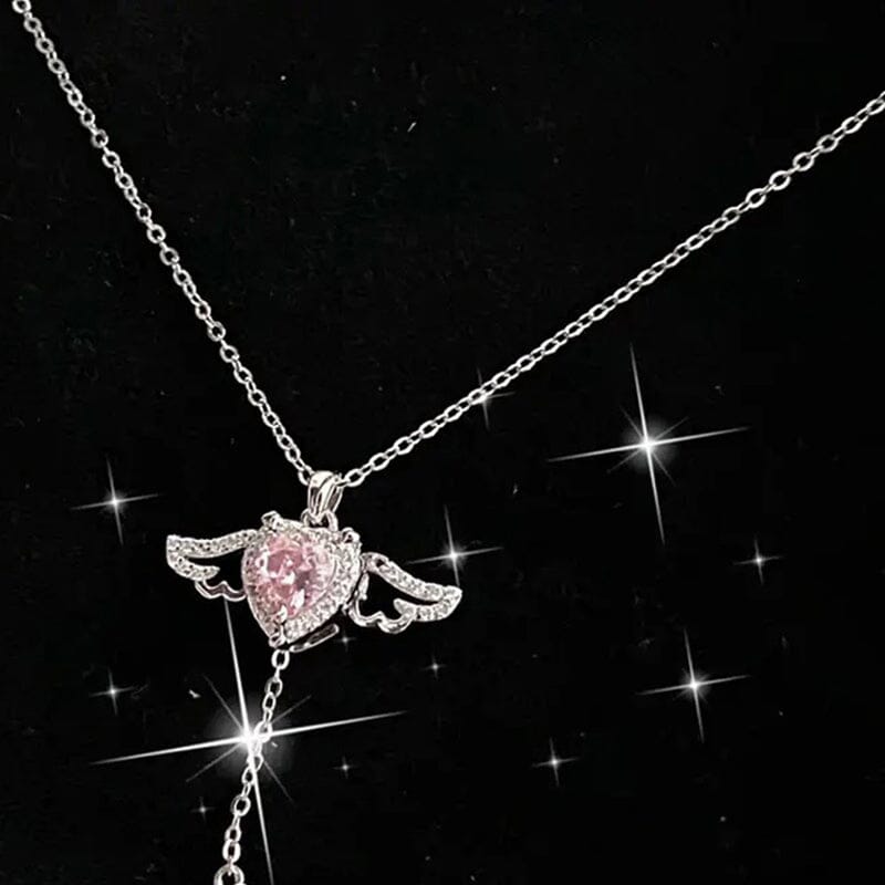 Skanto | Pink Angel Wings Necklace