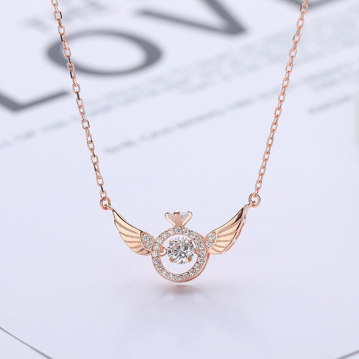 Skanto | Engelving Rhinestone Halskjede