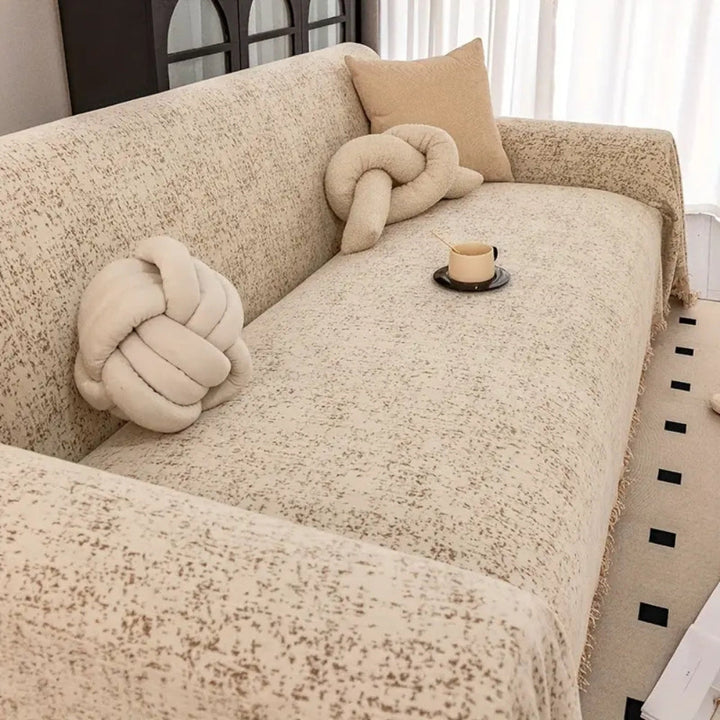 Skanto | Prikket mønster chenille sofaomslag
