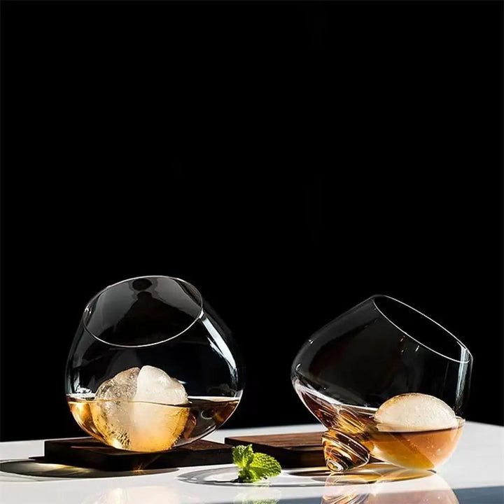 Belly Whiskey og Ølglass - Roterende Tumbler for Cocktails, Vin og andre Drinker Skanto