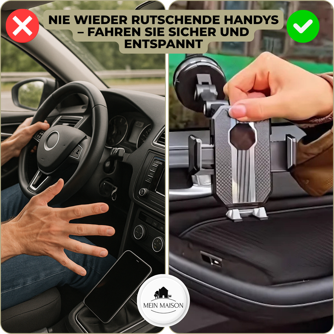 Skanto | Auto GripTech Handy Holder med Sterk Sugekop og 360° Rotasjon