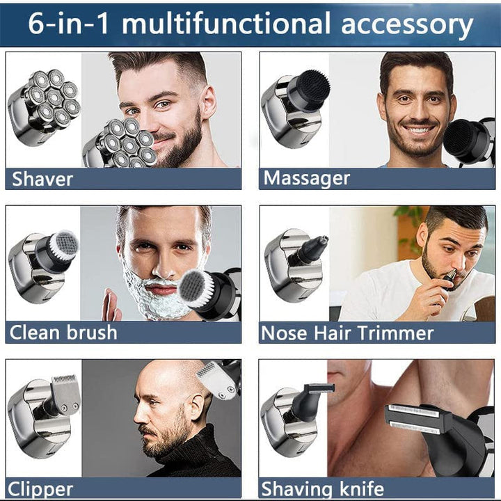 Skanto | 8D Oppgradert LED-skjerm 10 i 1 Multifunksjonell Barbermaskin