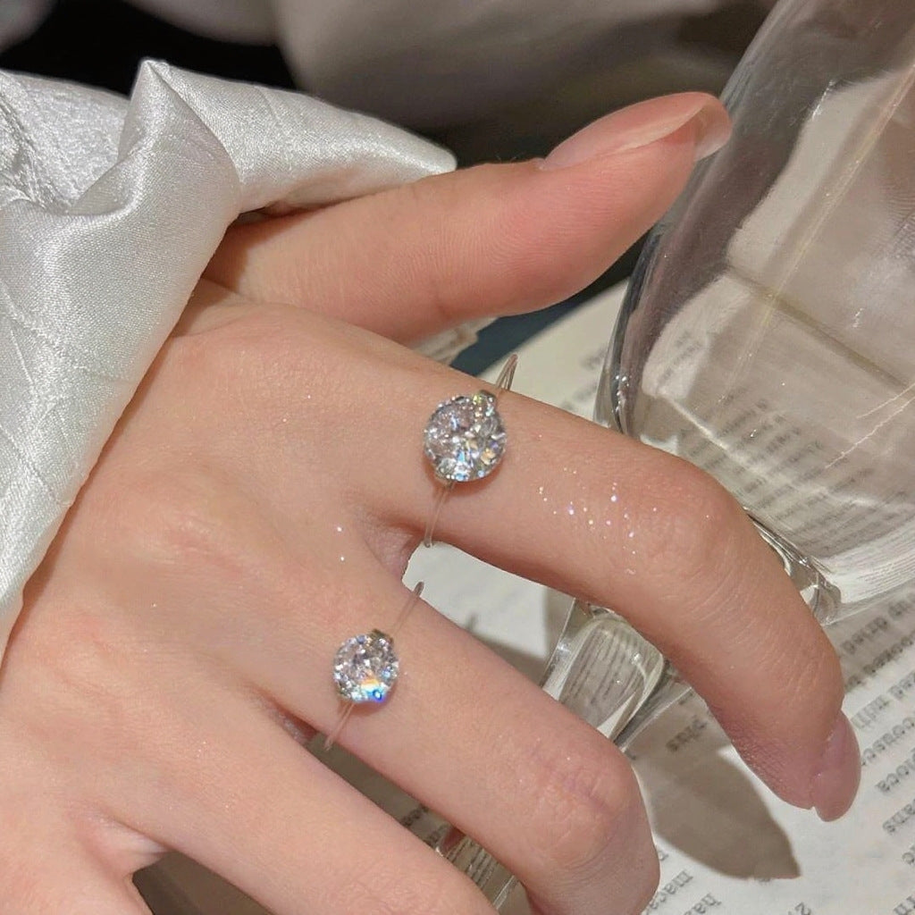 Skanto | S925 1-2 Karat Moissanite Usynlig Bånd Ring