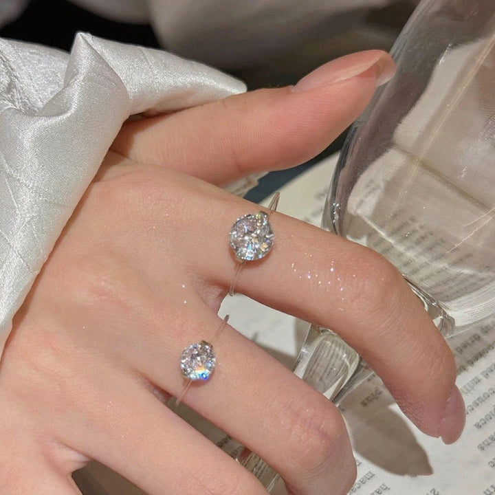 Skanto | S925 1-2 Karat Moissanite Usynlig Bånd Ring