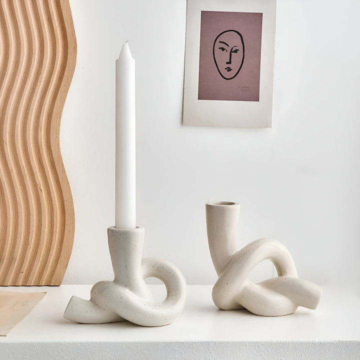 Skanto | Knot Keramisk Lysestake