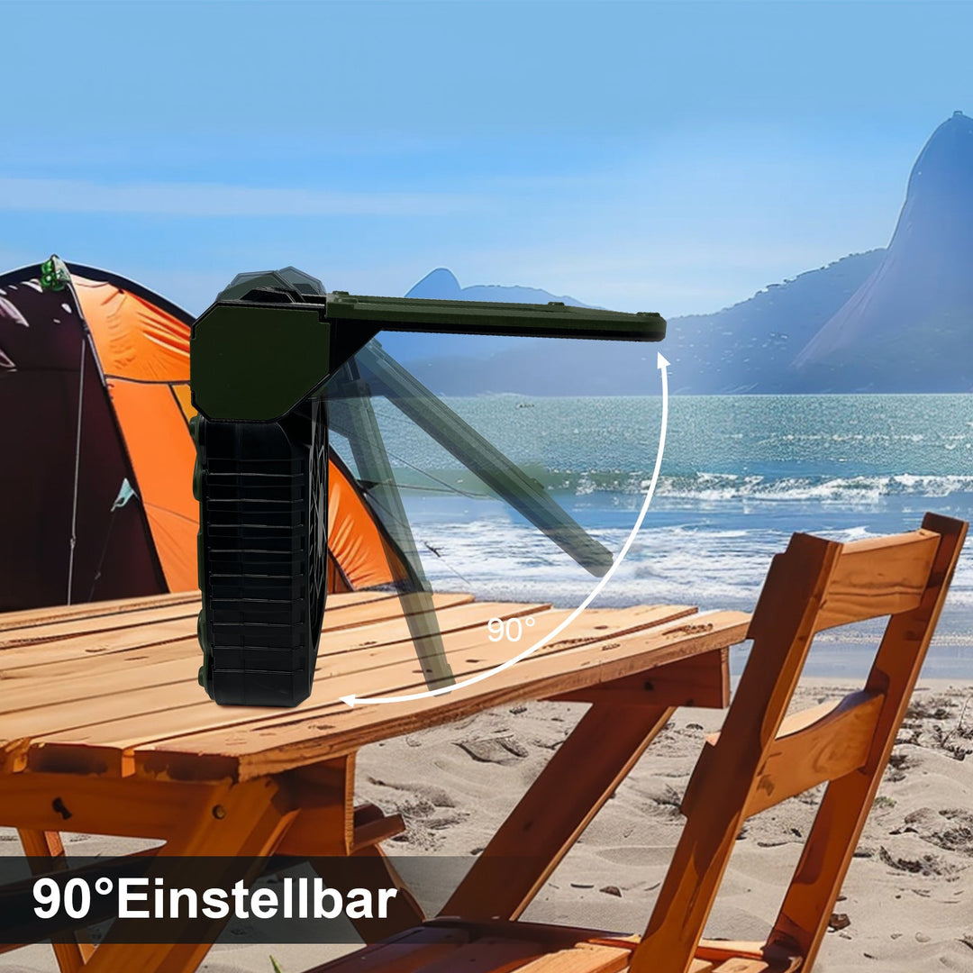 Bærbar solcelle campingvifte LED-lampe | Skanto