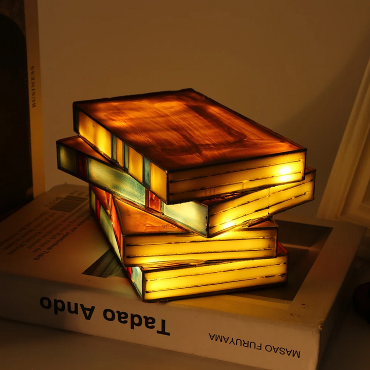 Skanto | LumeNova Glassmaleri Boklampe | LED Bordlys | Stemningslys | Dekorativ Belysning for Hjemmet