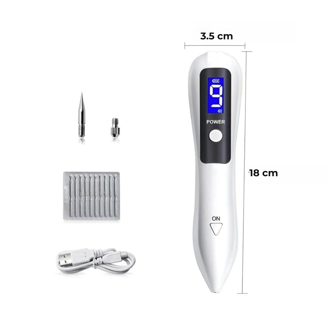 DermaGlow | Mole Removal Pen – Ikke-invasiv plasma – Trådløs & oppladbar – Hjemmebehandling for hudflikker & fregner Skanto