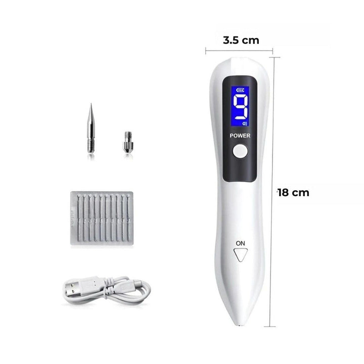 DermaGlow | Mole Removal Pen – Ikke-invasiv plasma – Trådløs & oppladbar – Hjemmebehandling for hudflikker & fregner Skanto
