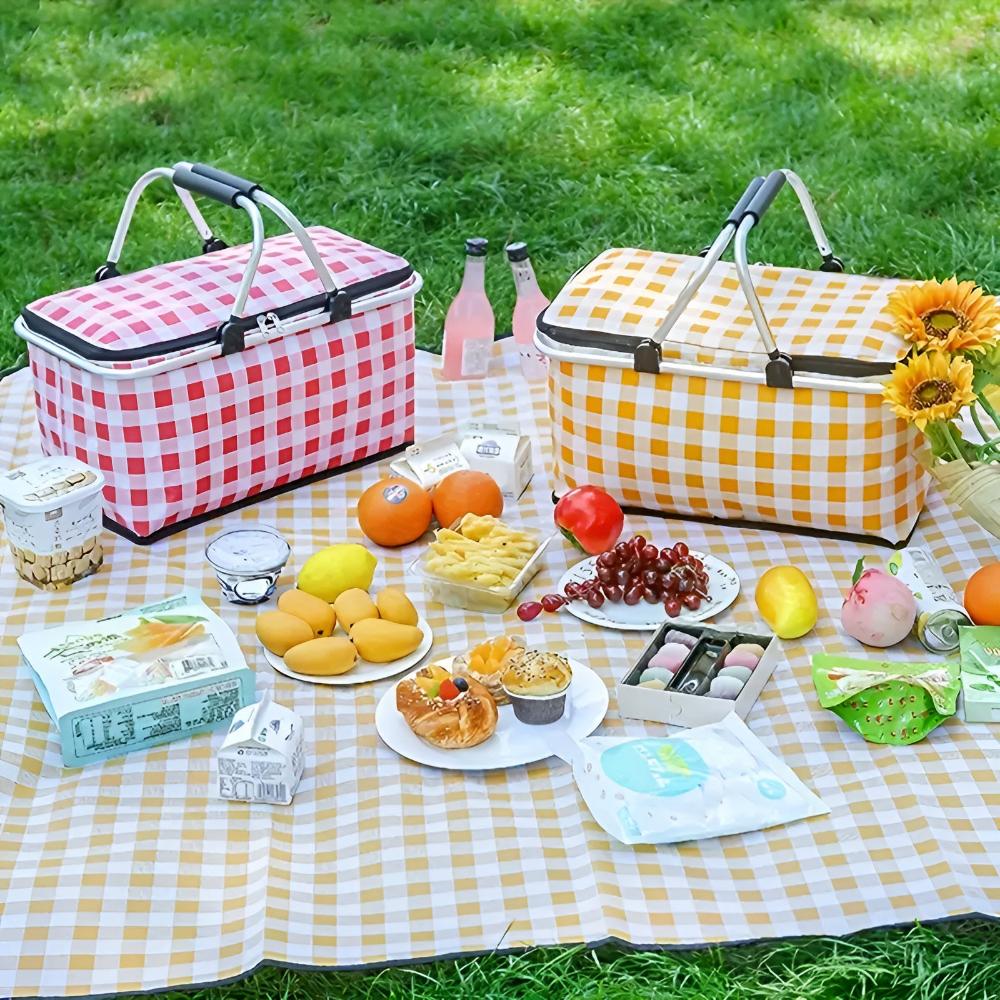 Skanto | Sammenleggbar Rutete Picknickkurv