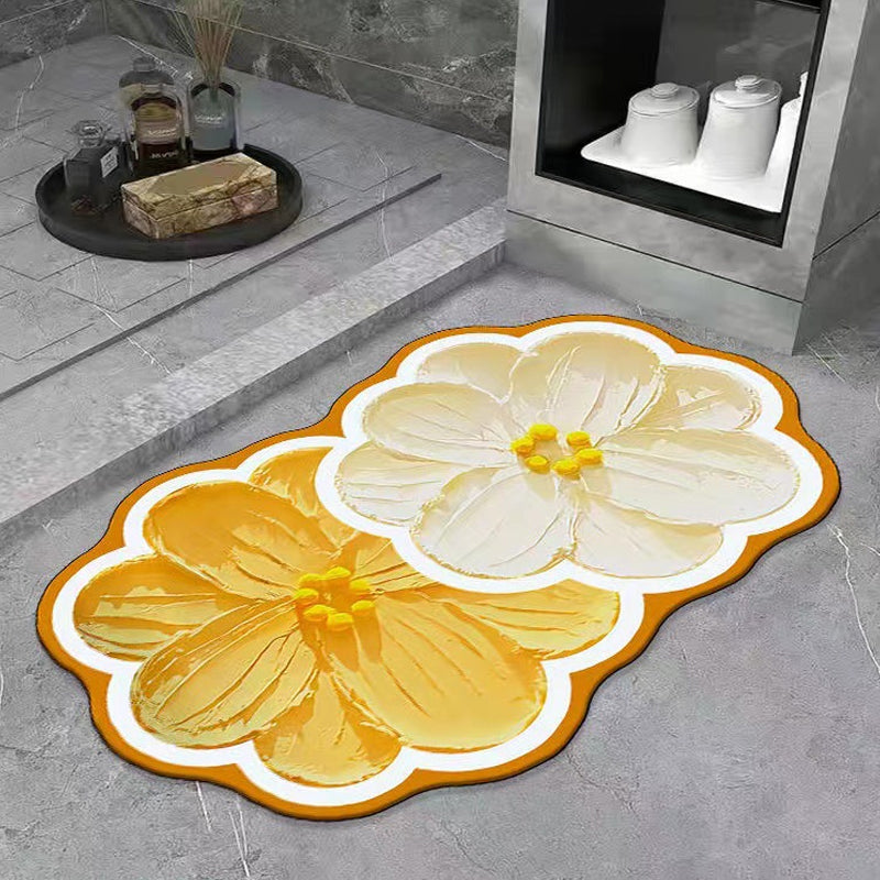 Blomstrete Baderomsgulvmatte | Skanto