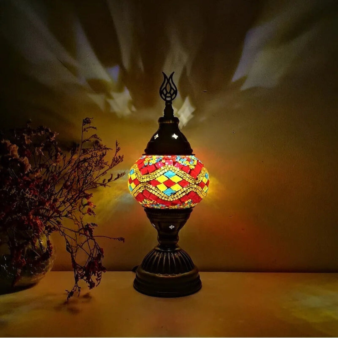Mosaikk Fargerik Mønster Bordlampe Skanto