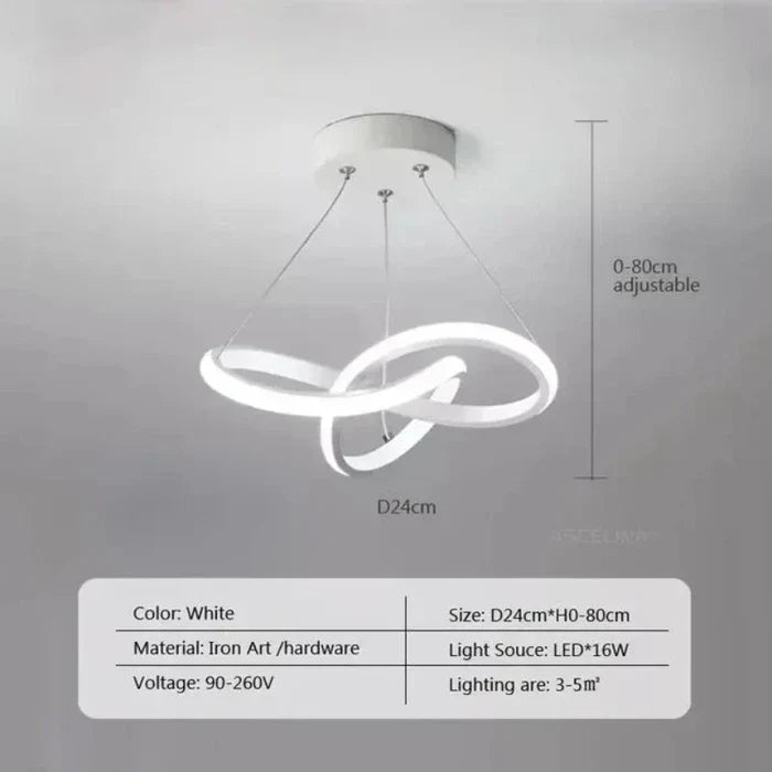 Moderne LED Taklampe - WaveGlow | Skanto