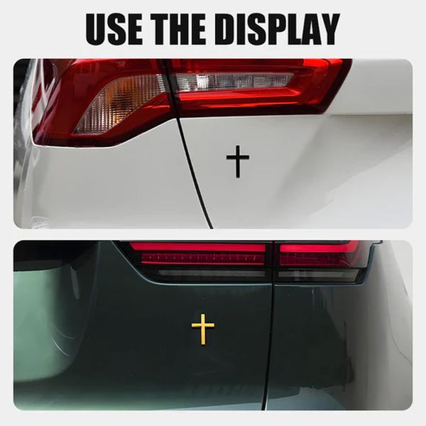 Skanto | ️ 3D Kryss Metall Jesus Kristus Kors Merke StickerBil Anti-Scratch Sticker