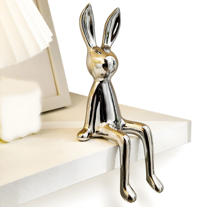 Skanto | Skinnende Keramisk Kanin Figurine