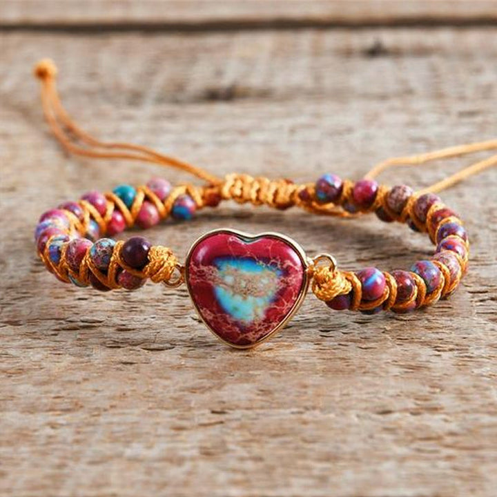 Skanto | Passionate Heart-Jasper Armbånd
