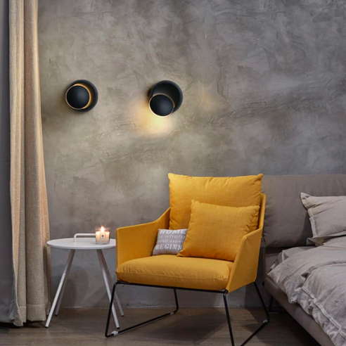 Skanto | ZenLight Vegglampe – Minimalistisk Rotérbar Veggbelysning i Japansk Design