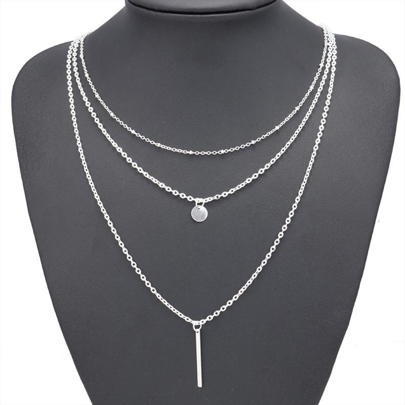 Skanto | Multilayer Pendant Lang Kjede Halskjede