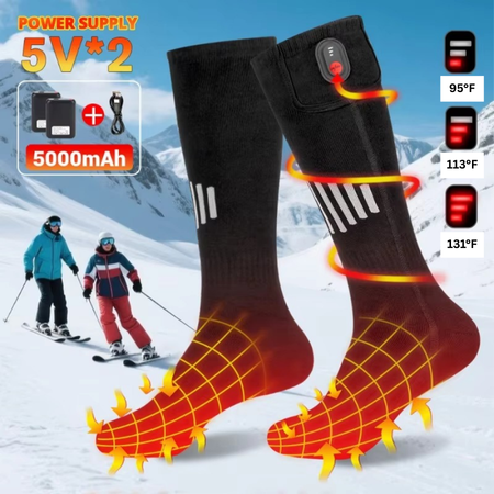 Wiederaufladbare, med USB-utstyr Socken med elektrisk varmefunksjon for kaldt vann
