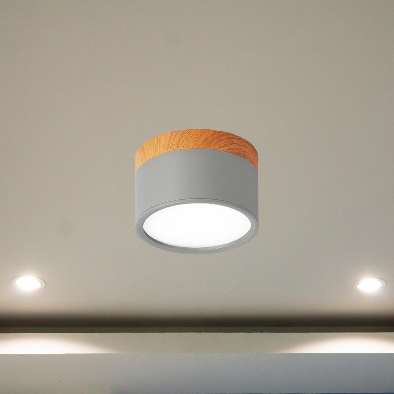 Sylinderformet LED taklampe for stilige gangområder | Skanto
