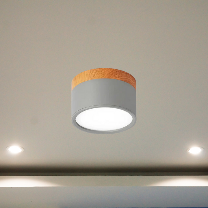 Sylinderformet LED taklampe for stilige gangområder | Skanto