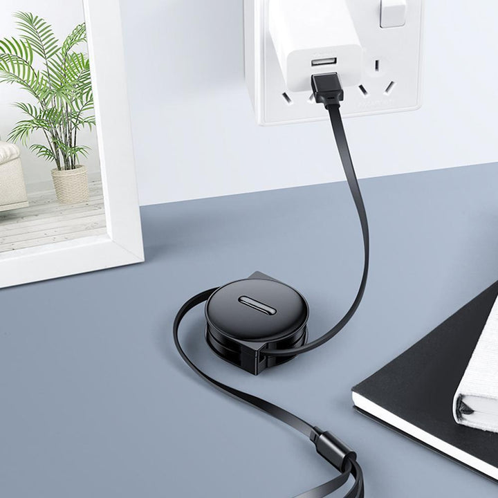 Skanto | 3-1 Uttrekkbar ladekabel for IOS, Micro og Type-c