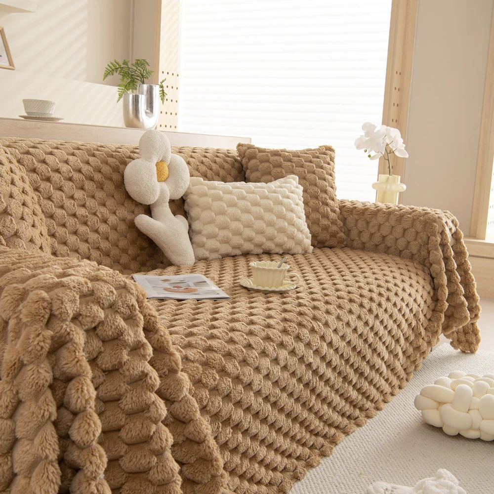 Skanto | Plysj Kanin Fusk Sofa Trekk