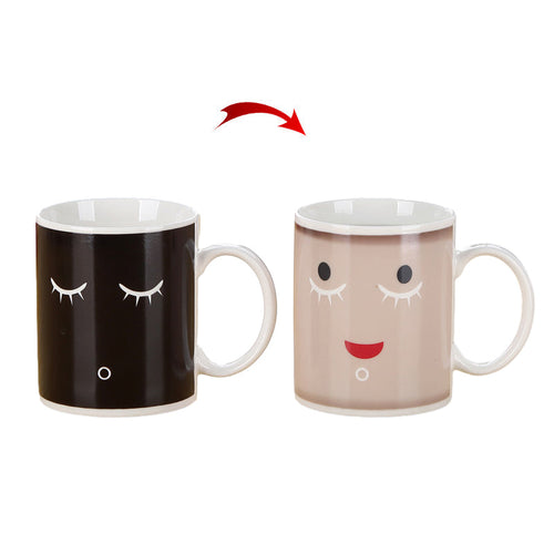 Morning Smiley Magic Varmefølsom Fargeforandrende Keramikk KaffeKopp | Skanto