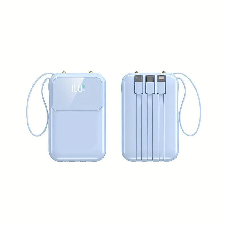 Skanto | 10000mAh Bærbar Power Bank med kabler