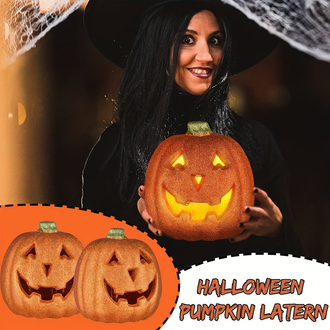 Skanto | Glødende Lysende Jack O'Lantern Halloween Dekorasjon | Batteridrevet