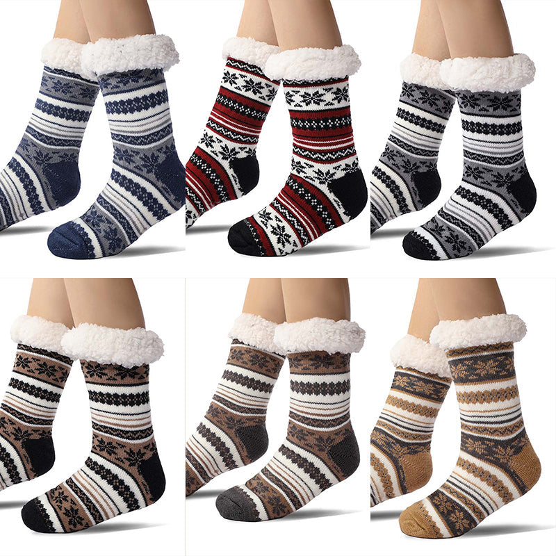 Skanto | Snøflak Ultra-tykke Cashmere Tøfler Hjem Sokker