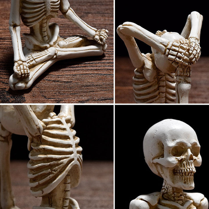 Skanto | Halloween Figurfigur – Harpiks Ornament i Vintage Hvit eller Svart