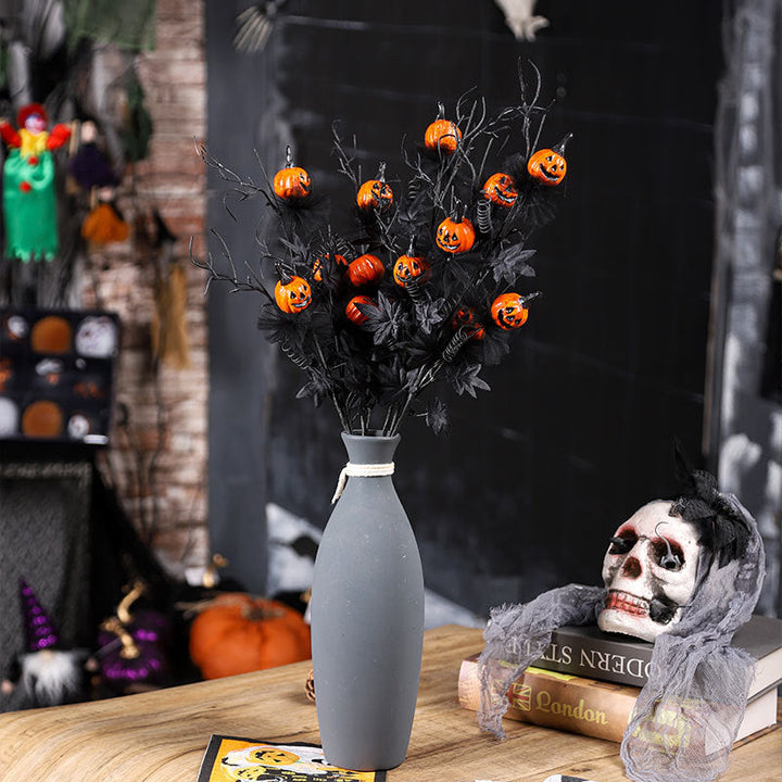 Skanto | Halloween Dekorasjon – Svart Gresskar Gren Ornament