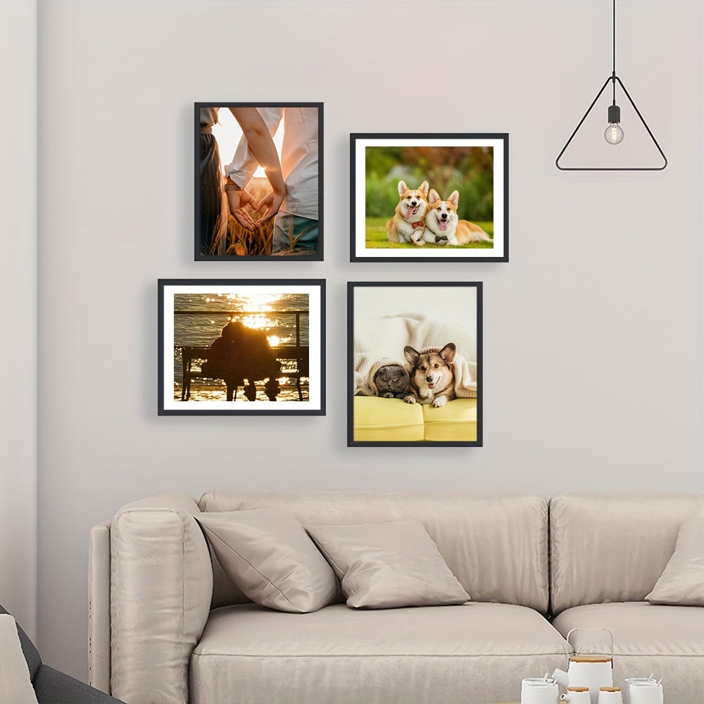 GalleryFrame – Sett med 3 svarte bilde rammer for vegger og bord Skanto